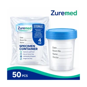 Zuremed Sterile Specimen Container 4 oz – 50 Pieces
